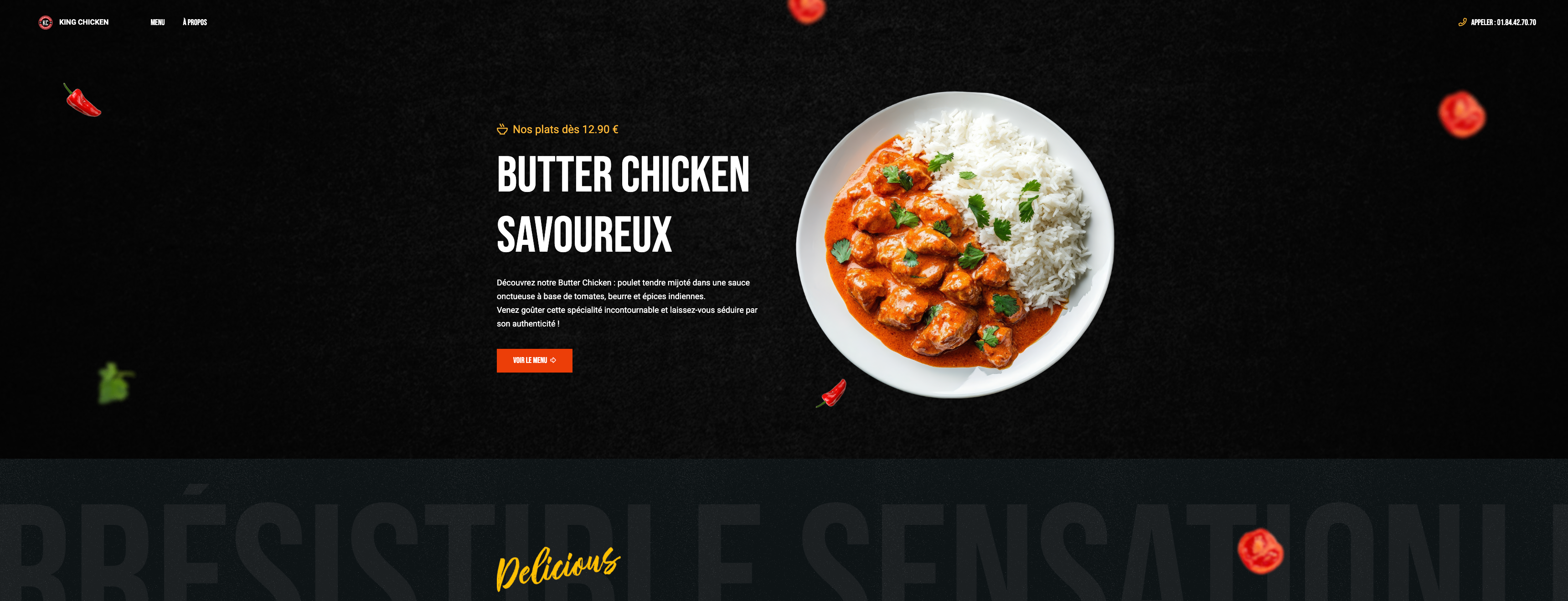 Aperçu du projet King & Chicken